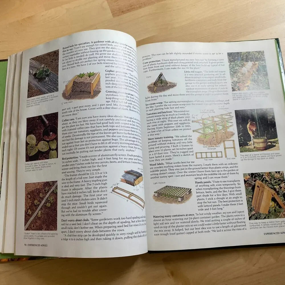 Vintage 1980 Illustrated Encyclopedia of Gardening Vegetables Hardcover Book